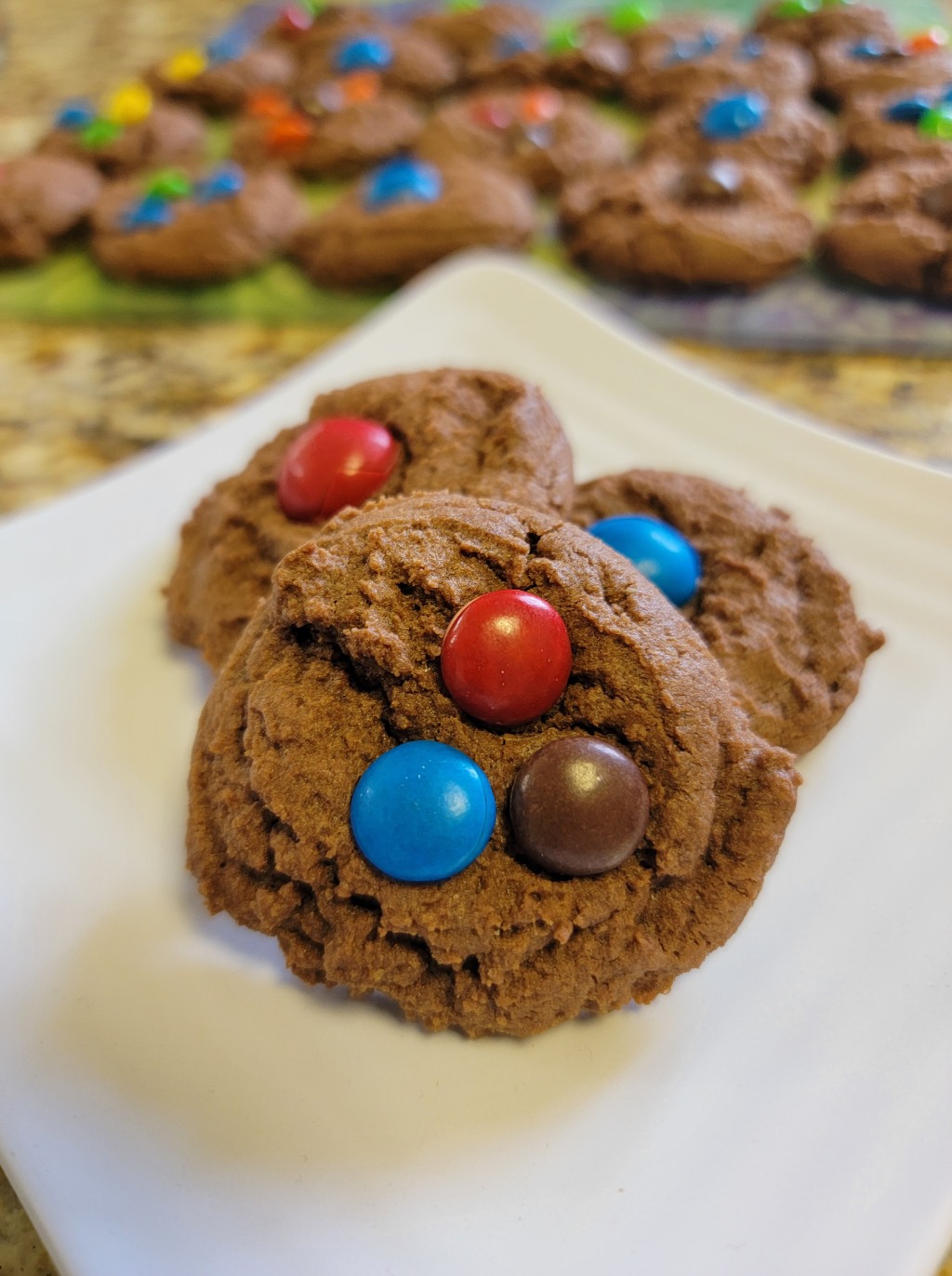 M&M Topped Chocolate Cookie Recipe